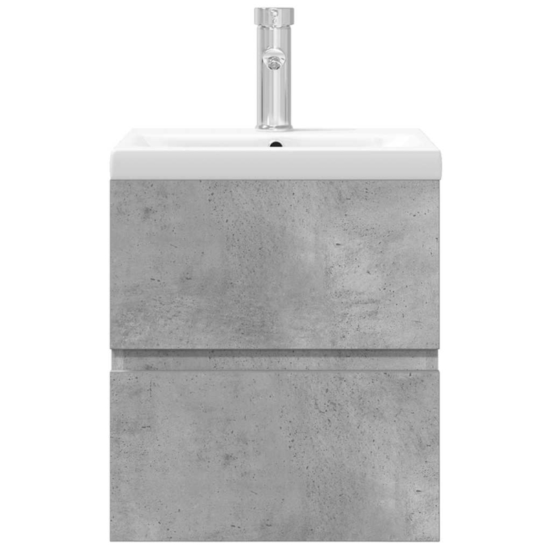 2-tlg. Badmöbel-Set Betongrau Holzwerkstoff