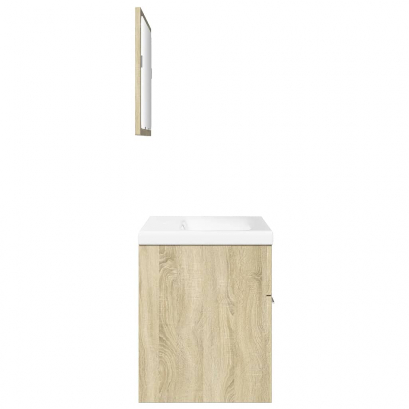 3-tlg. Badmöbel-Set Sonoma-Eiche Holzwerkstoff