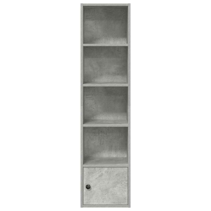 Bücherregal Betongrau 31x24x127 cm Holzwerkstoff