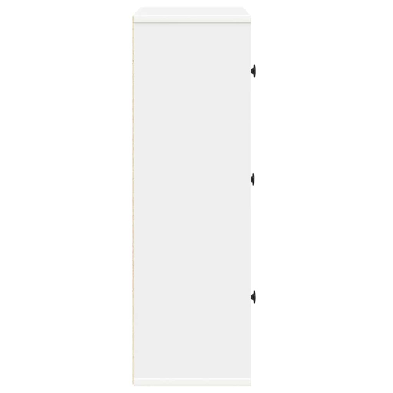 Bücherregal Weiß 60x24x76,5 cm Holzwerkstoff