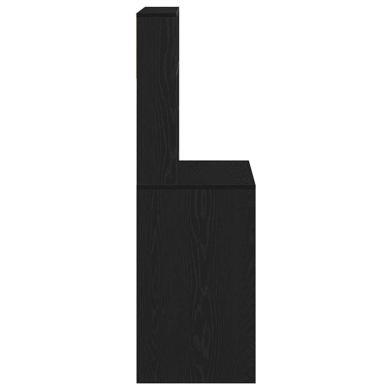 Schreibtisch mit Regal Schwarz 100x45x140 cm Holzwerkstoff