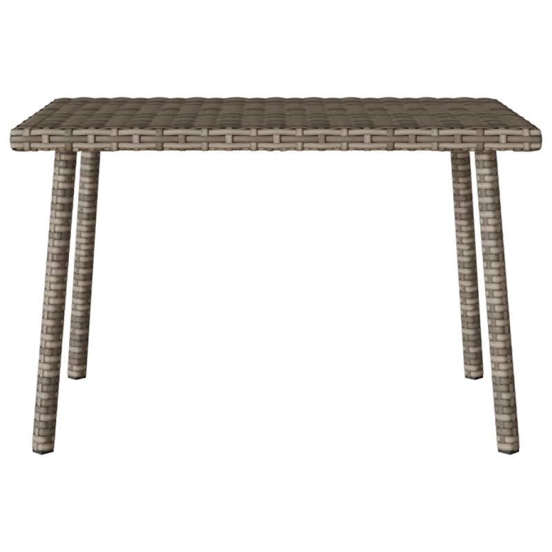 Garten-Couchtisch Rechteckig Grau 60x40x37 cm Poly Rattan