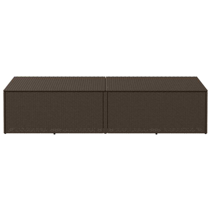 Garten-Auflagenbox Braun 220x50x58 cm Poly Rattan