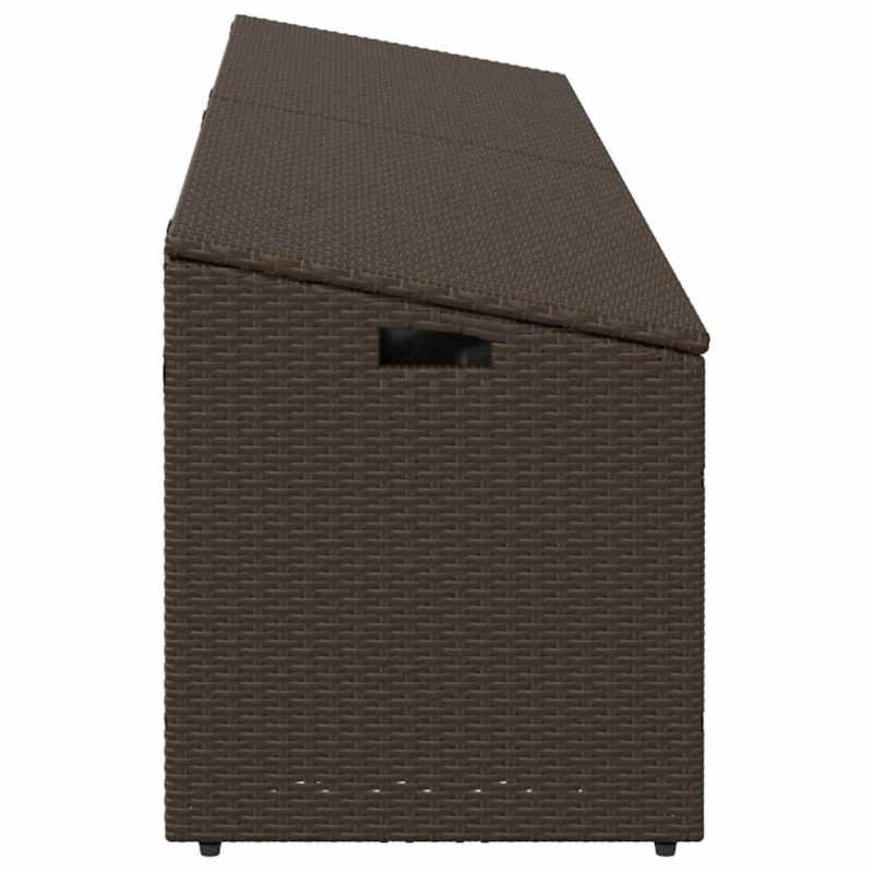 Garten-Auflagenbox Braun 220x50x58 cm Poly Rattan