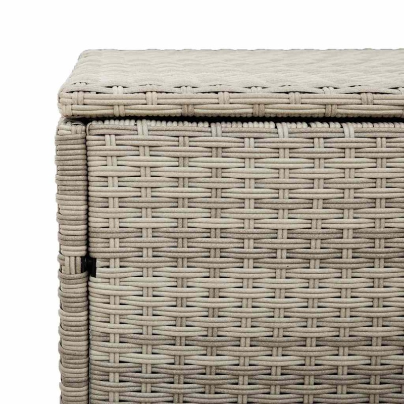 Garten-Auflagenbox Hellgrau 220x50x58 cm Poly Rattan