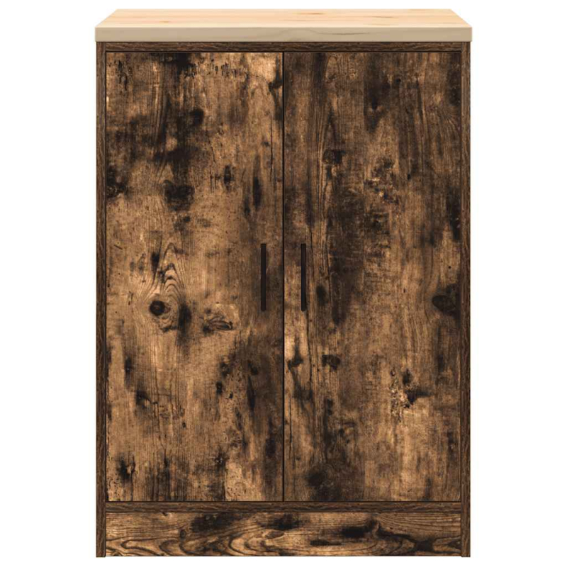 Garagen-Aufbewahrungsschrank Räuchereiche Massivholz Kiefer