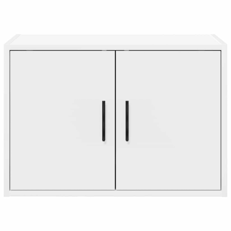 Garagen-Wandschränke 2 Stk. Weiß Holzwerkstoff