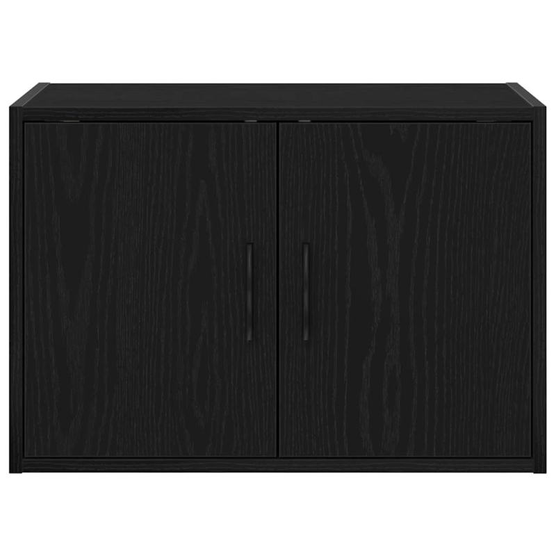 Garagen-Wandschrank Schwarz Holzwerkstoff