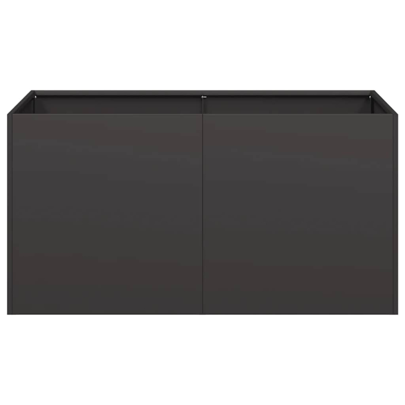 Pflanzkübel Schwarz 80x40x40 cm Kaltgewalzter Stahl
