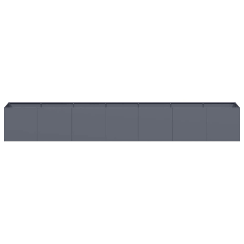 Pflanzkübel Anthrazit 280x40x40 cm Kaltgewalzter Stahl