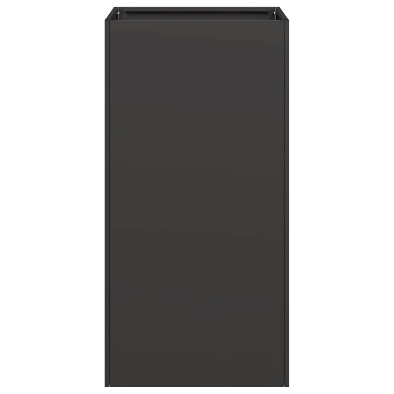 Pflanzkübel Schwarz 40x40x80 cm Kaltgewalzter Stahl