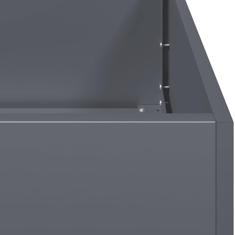 Pflanzkübel Anthrazit 40x40x80 cm Kaltgewalzter Stahl