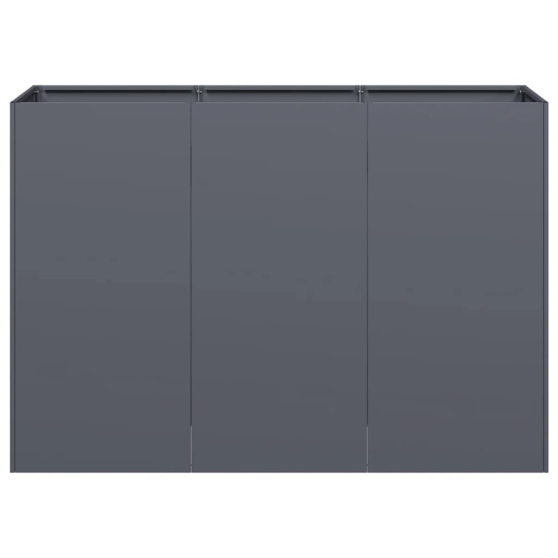 Pflanzkübel Anthrazit 120x40x80 cm Kaltgewalzter Stahl
