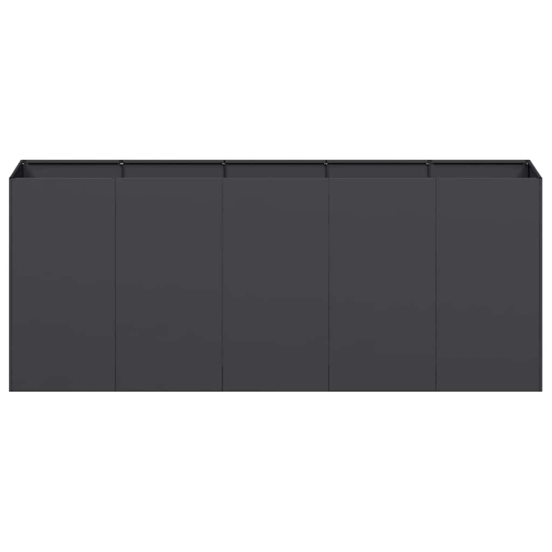 Pflanzkübel Schwarz 200x40x80 cm Kaltgewalzter Stahl