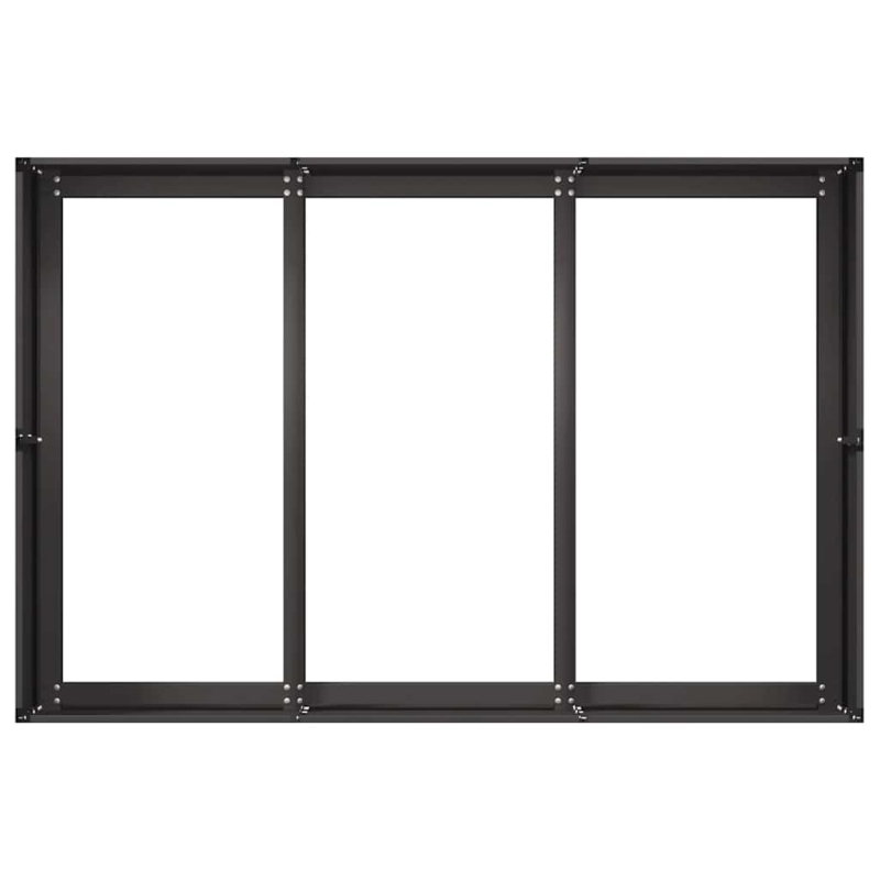 Pflanzkübel Schwarz 120x80x40 cm Stahl