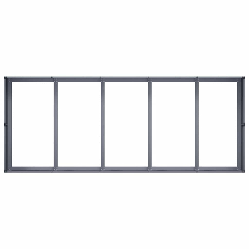 Pflanzgefäß Anthrazit 200x80x40 cm Stahl