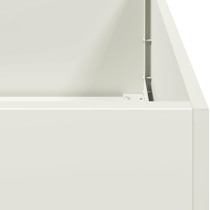 Pflanzgefäß Weiß 80x80x80 cm Stahl