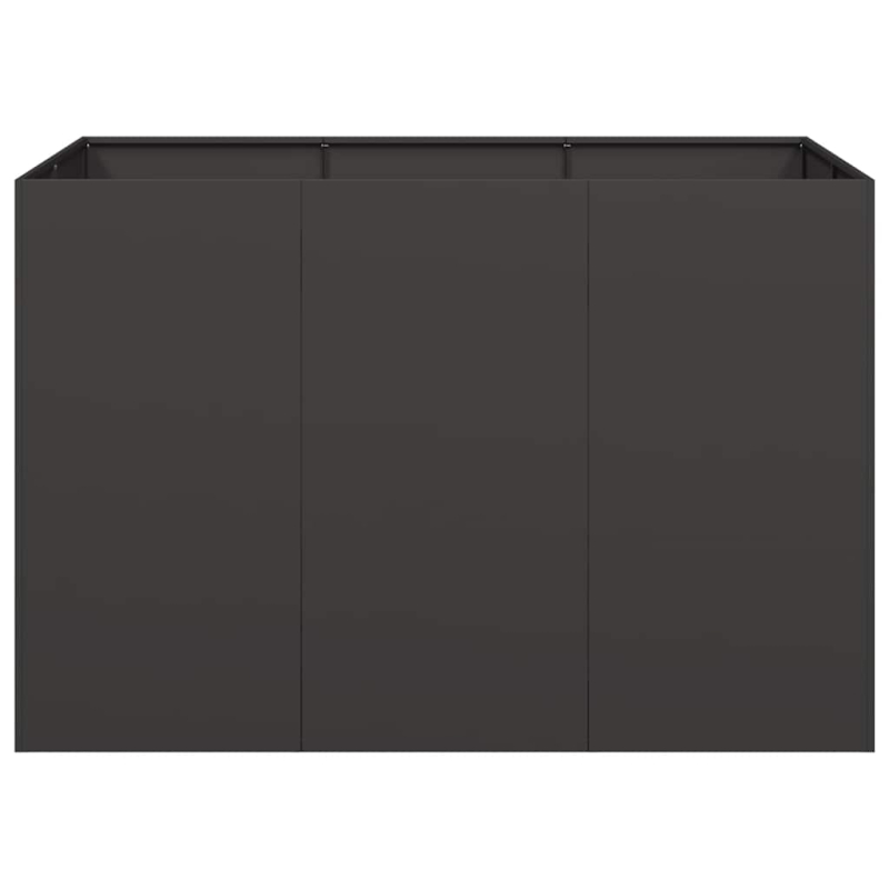 Pflanzkübel Schwarz 120x80x80 cm Stahl