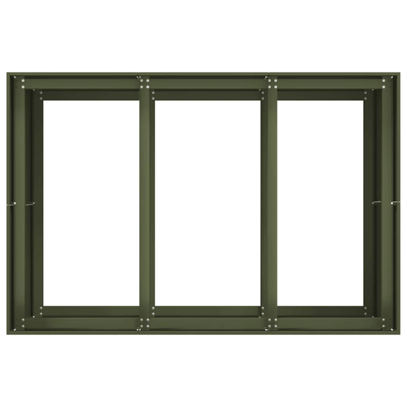 Pflanzgefäß Olivgrün 120x80x80 cm Stahl