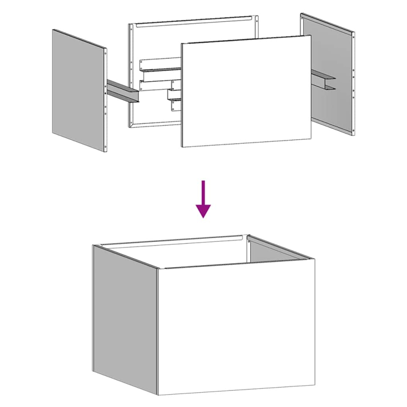 Pflanzgefäß 40x40x30 cm Stahl verzinkt