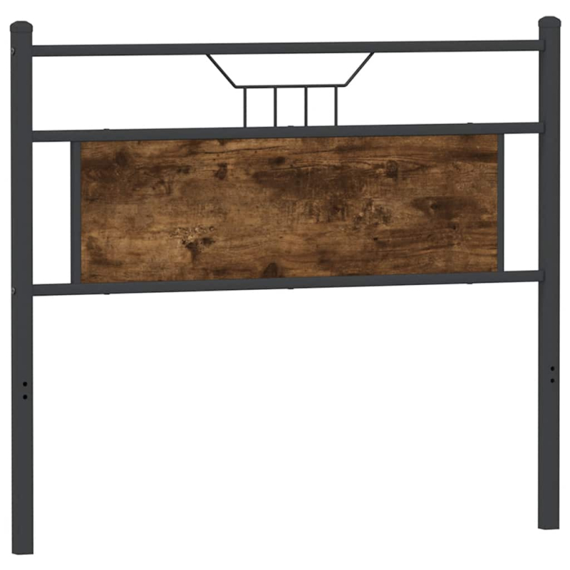 Kopfteil Räuchereiche 100 cm Holzwerkstoff und Stahl