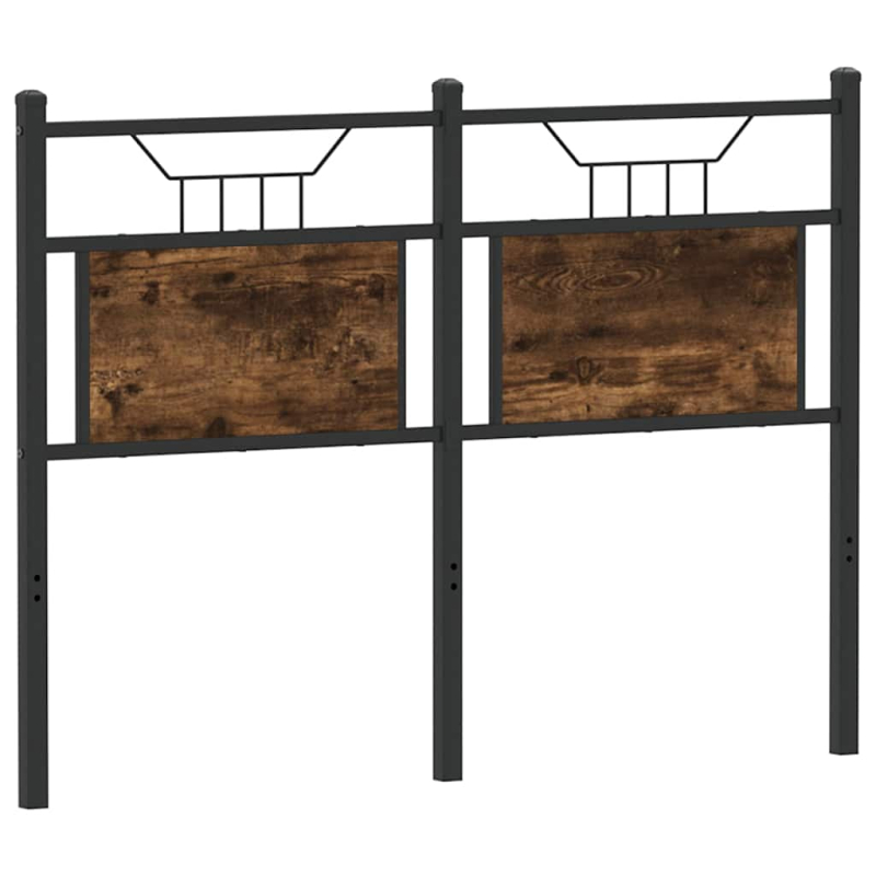 Kopfteil Räuchereiche 120 cm Holzwerkstoff und Stahl