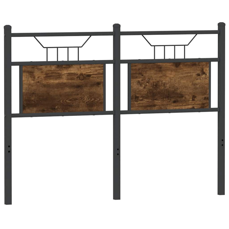 Kopfteil Räuchereiche 120 cm Holzwerkstoff und Stahl