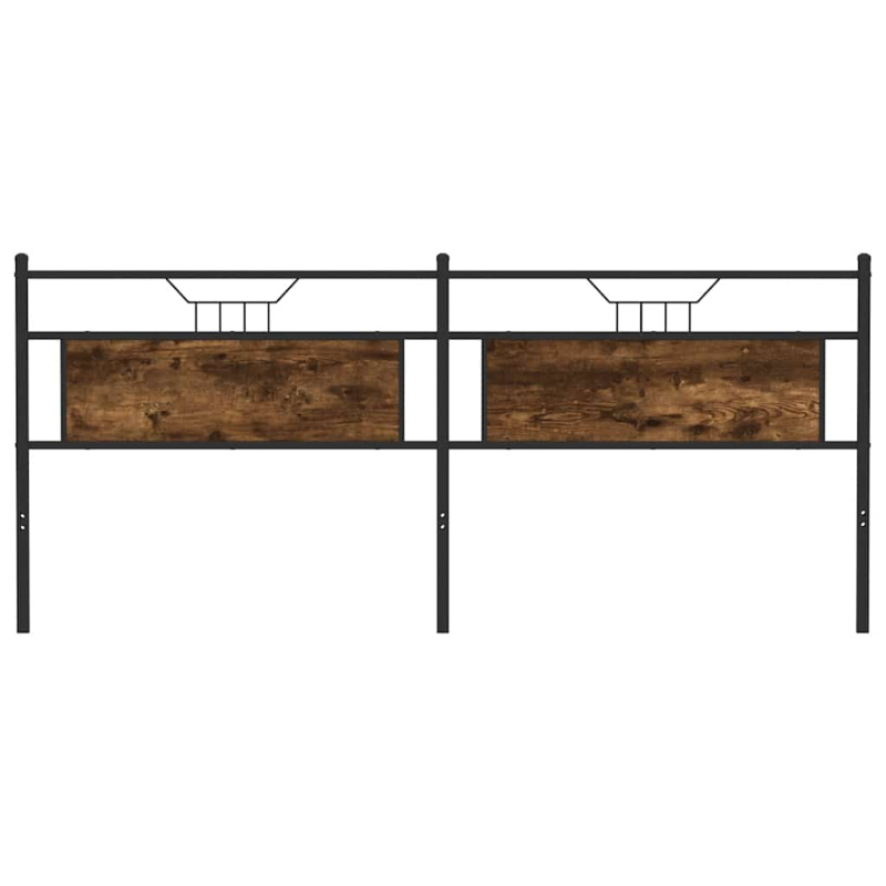 Kopfteil Räuchereiche 193 cm Holzwerkstoff und Stahl