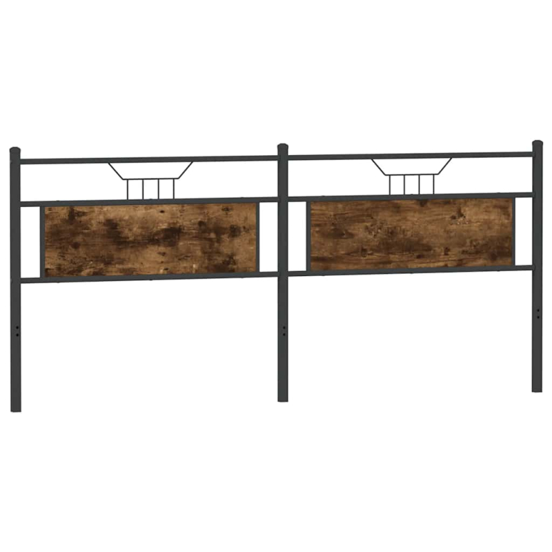 Kopfteil Räuchereiche 193 cm Holzwerkstoff und Stahl