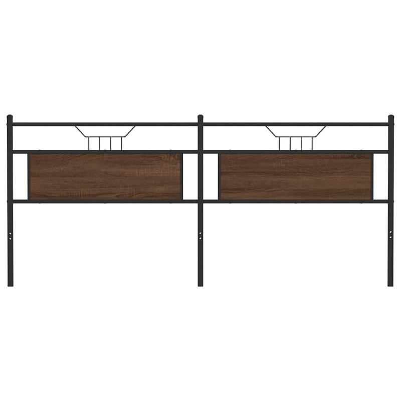 Kopfteil Braun Eichen-Optik 193 cm Holzwerkstoff und Stahl