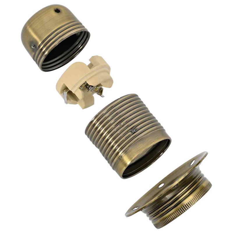 Lampenfassungen 2 Stk. Bronze E27