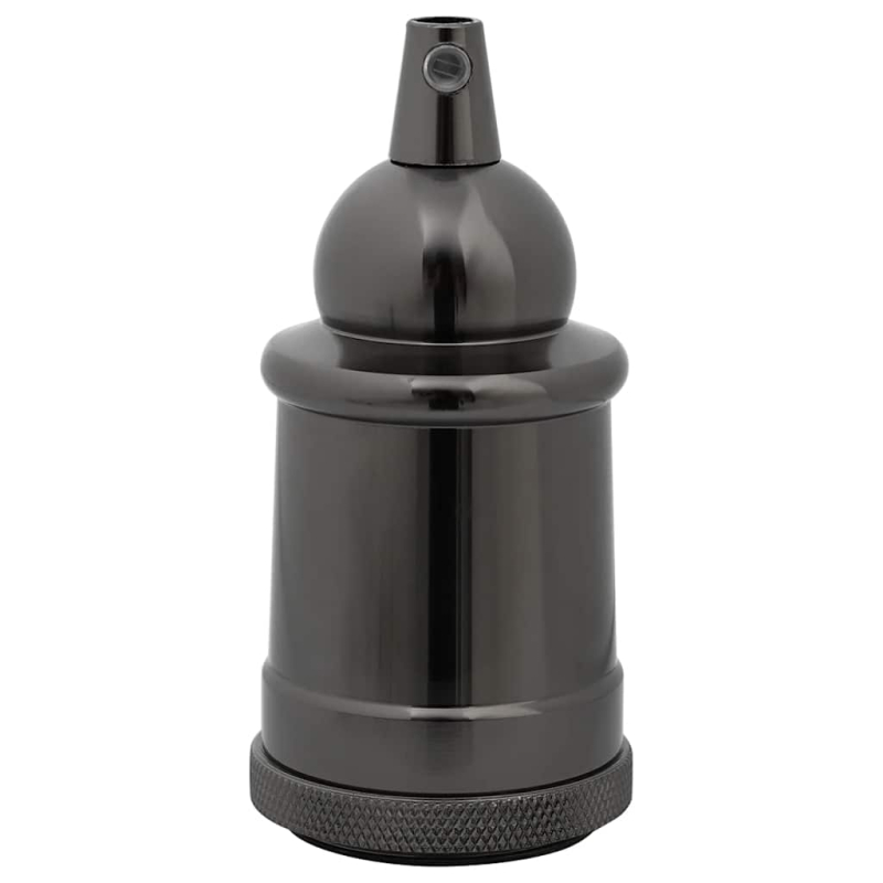 Lampenfassungen 2 Stk. Glänzend Schwarz E27