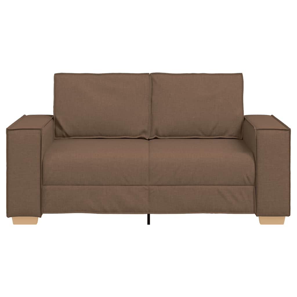 2-Sitzer Sofa Braun 120 cm Stoff