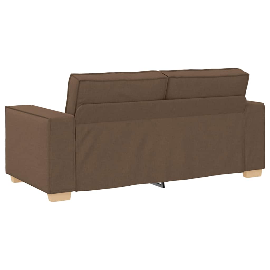 2-Sitzer Sofa Braun 140 cm Stoff