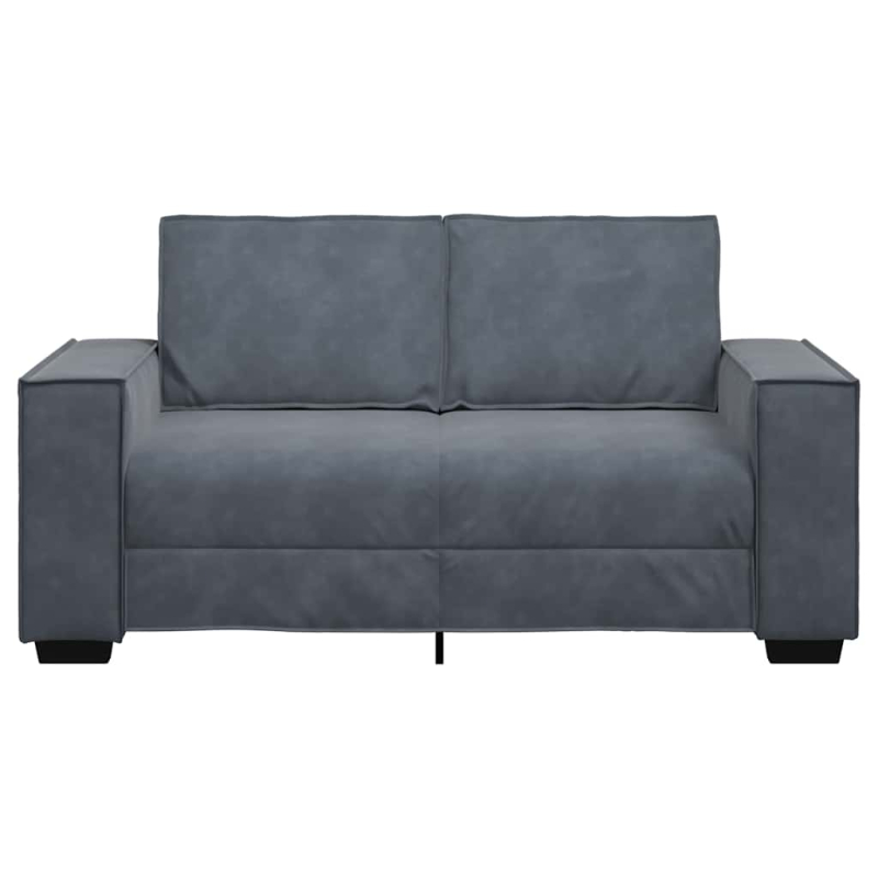 2-Sitzer-Sofa Dunkelgrau 120 cm Samt