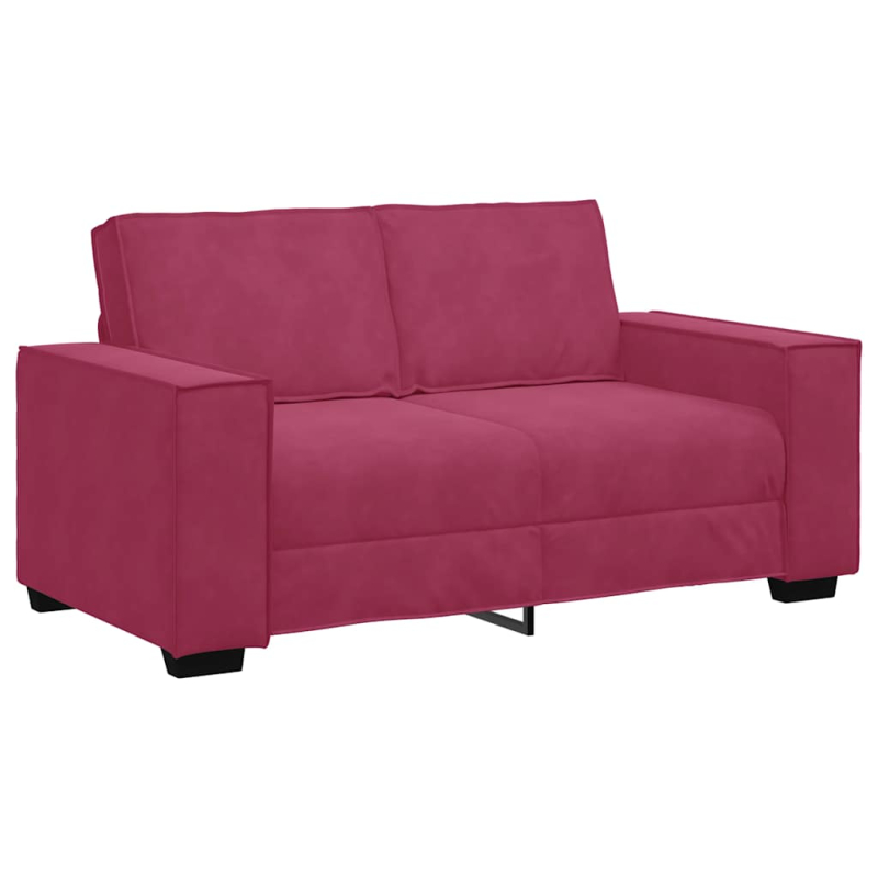 2-Sitzer-Sofa Weinrot 120 cm Samt