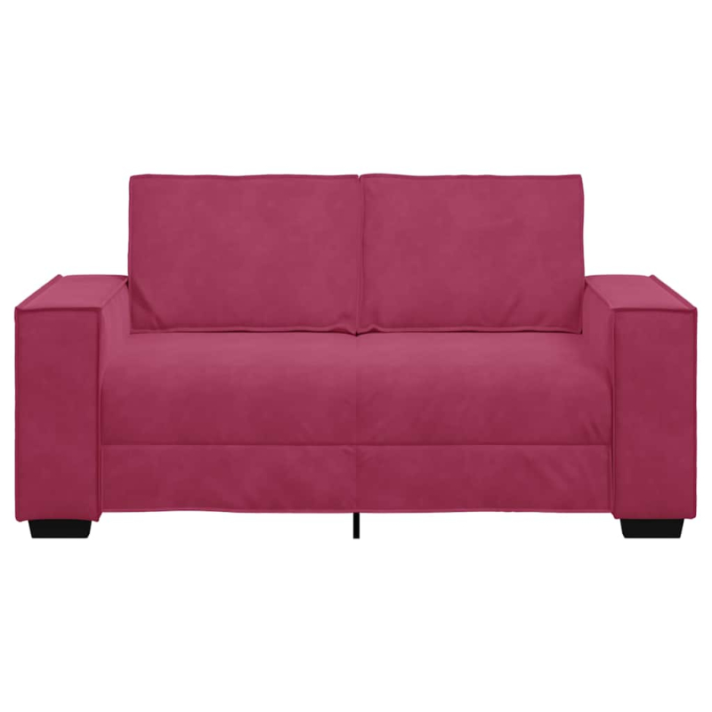 2-Sitzer-Sofa Weinrot 120 cm Samt
