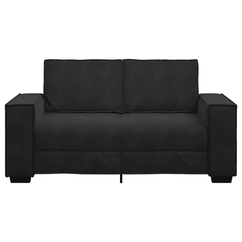 2-Sitzer-Sofa Schwarz 120 cm Samt