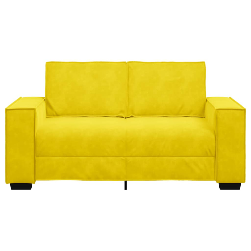 2-Sitzer-Sofa Gelb 120 cm Samt