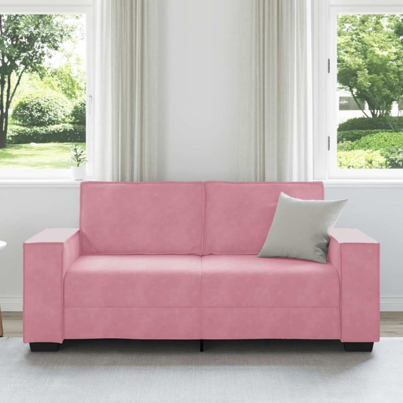 2-Sitzer-Sofa Rosa 140 cm Samt