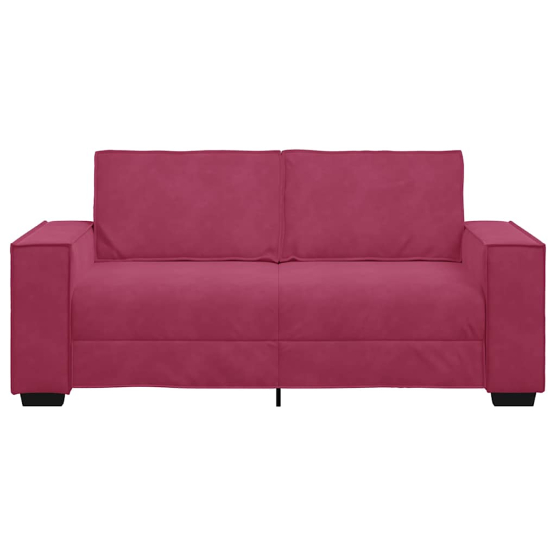 2-Sitzer-Sofa Weinrot 140 cm Samt