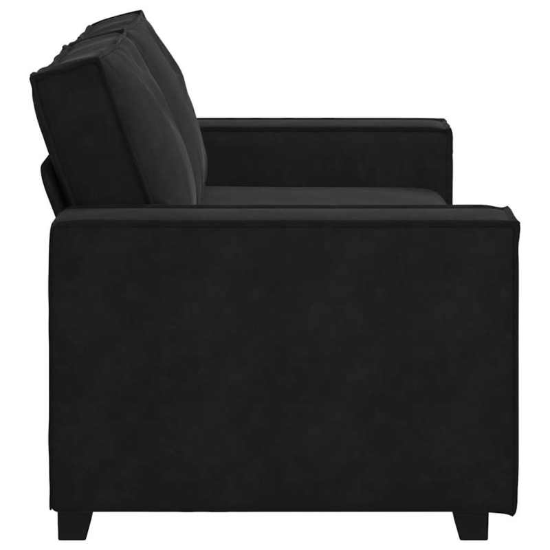 2-Sitzer-Sofa Schwarz 140 cm Samt