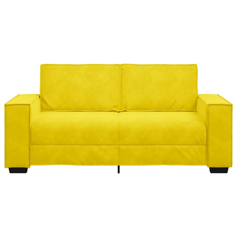 2-Sitzer-Sofa Gelb 140 cm Samt