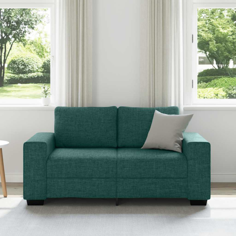 2-Sitzer-Sofa Dunkelgrün 120 cm Stoff