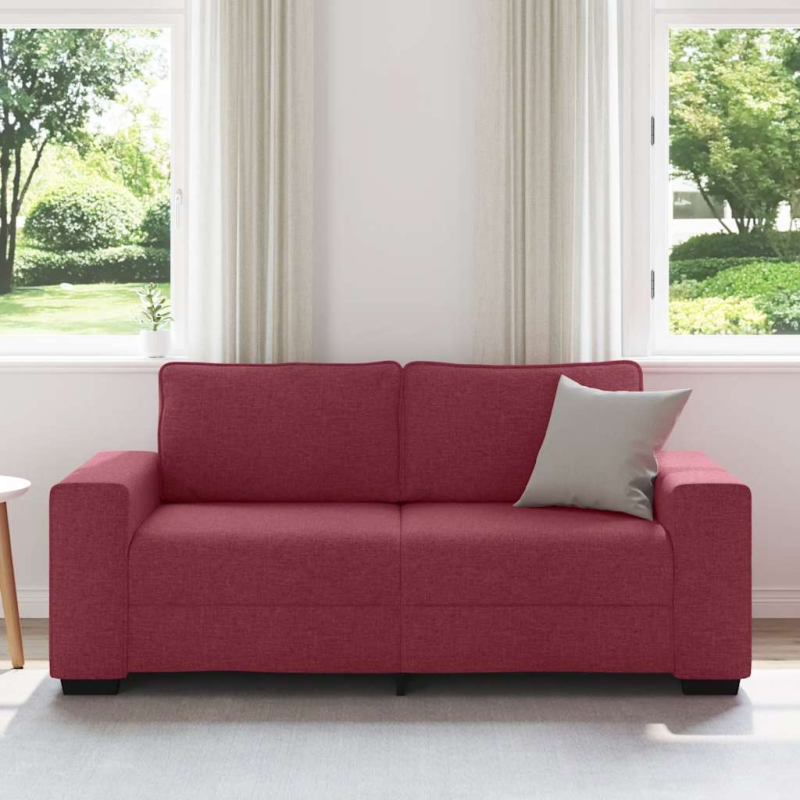 2-Sitzer-Sofa Weinrot 140 cm Stoff