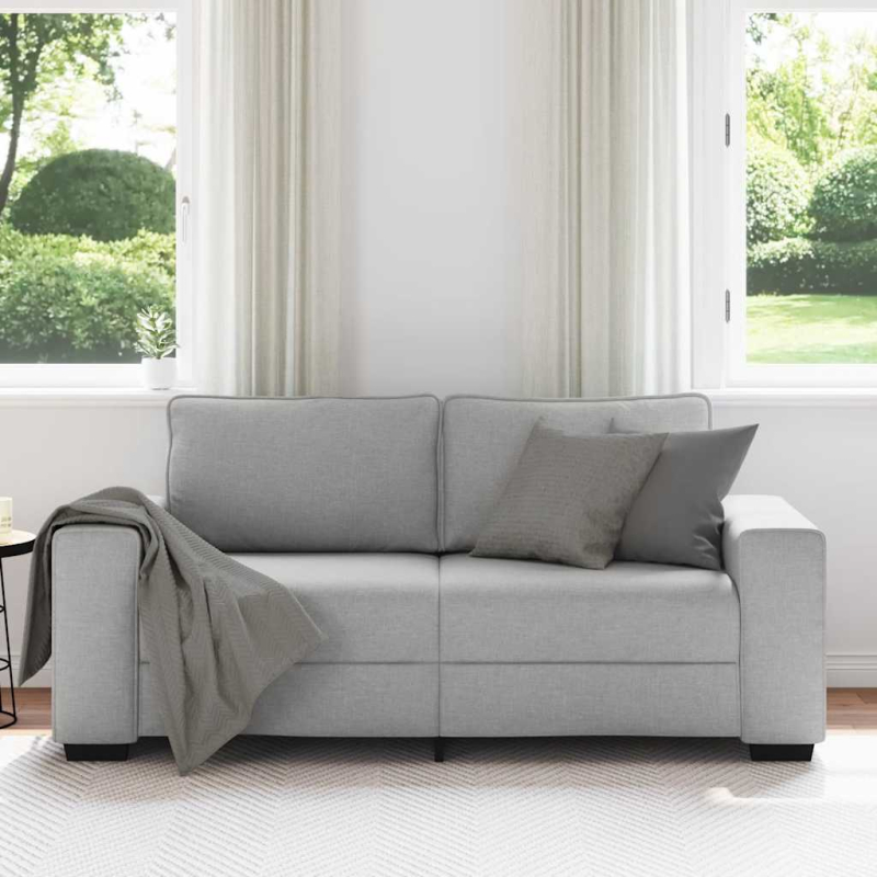 2-Sitzer-Sofa Wolkengrau 140 cm Stoff