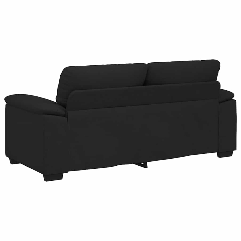 2-Sitzer-Sofa Schwarz 140 cm Stoff