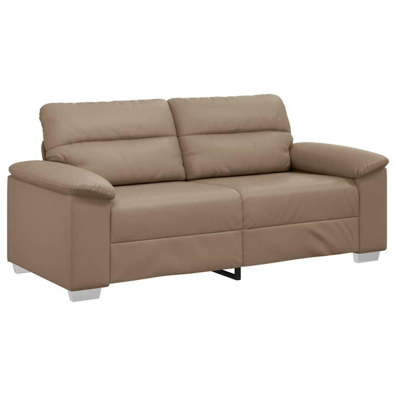 2-Sitzer-Sofa Cappuccino-Braun 140 cm Kunstleder