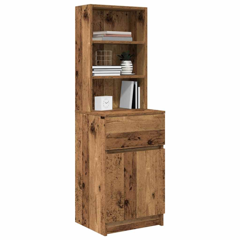 Nachttisch Altholz-Optik 39x35x125 cm Holzwerkstoff