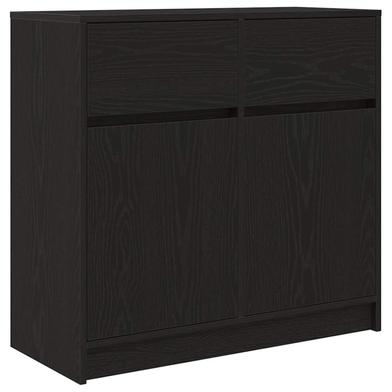 Sideboard mit Schublade Schwarz Eichen-Optik 80x34x76 cm